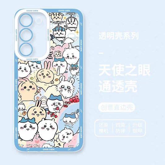 Japanese Cartoon Chiikawa | Chiikawa Hachiware Usagi Adventure - Phone Case Samsung Galaxy S25 S24 S23 S22 S21 FE Ultra Edge