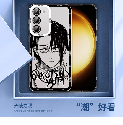 Japanese Anime Jujutsu Kaisen Black & White Drawing Style | Satoru Yuta Yuji Syomen Toji Megumi Kenjaku - Phone Case Samsung Galaxy S26 S25 S24 S23 S22 S21 FE Ultra Edge