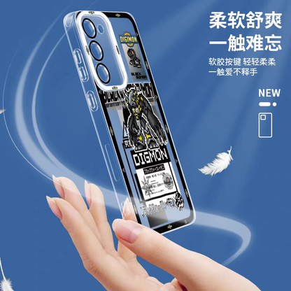 Anime Digimon Digital Monster Pixel Game Version | War Greymon - Phone Case Samsung Galaxy S25 S24 S23 S22 S21 FE Ultra Edge