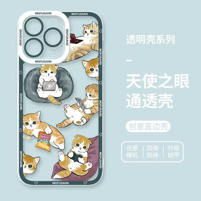 Japanese Cartoon Mofusand | Mofusand Working Life - Phone Case Samsung Galaxy S25 S24 S23 S22 S21 FE Ultra Edge