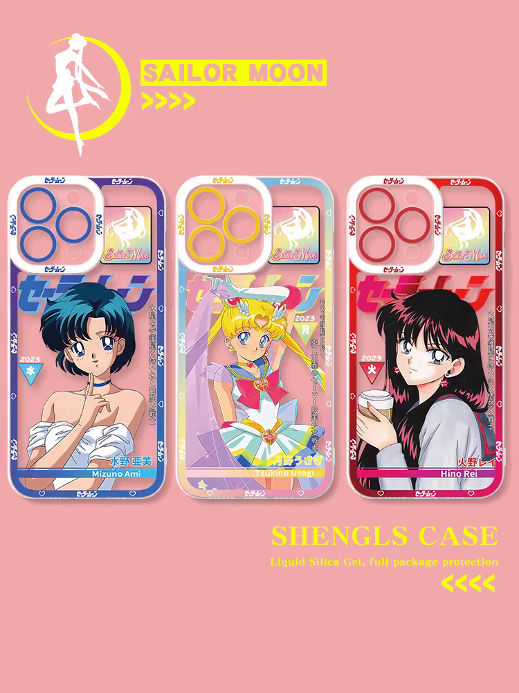 Japanese Cartoon Sailor Girl | Comic Sailor Moon - Sailormoon iPhone Case 6 7 8 PLUS SE2 XS XR X 11 12 13 14 15 16 16e 17 Pro Promax 12mini 13mini