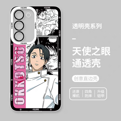 Japanese Anime Jujutsu Kaisen Comic Style | Satoru Gojo Okkotsu Yuta Syomen Sukuno Megumi Yuji Itadori Kenjaku Choso Kashimo Hajime 8 Styles - Phone Case Samsung Galaxy S26 S25 S24 S23 S22 S21 FE Ultra Edge