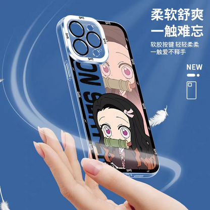 Japanese Anime Kimetsu no Yaiba Demon Slayer | Cute Style Inosuke - iPhone Case 6 7 8 PLUS SE2 XS XR X 11 12 13 14 15 16 16e Pro Promax 12mini 13mini