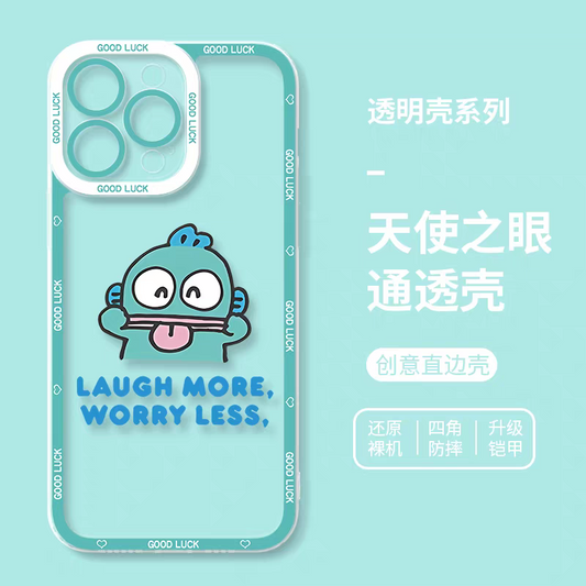Japan Cartoon Hangyodon | Laugh More Worry Less - iPhone Case PLUS SE2 XS XR X 11 12 13 14 15 16 17 Pro Promax 12mini 13mini