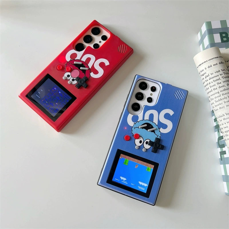Cute Cartoon Game Consoles Phone Case | Red Blue Monster - Phone Case Samsung Galaxy S23 S22 S21 Ultra KawaiiGiftLand