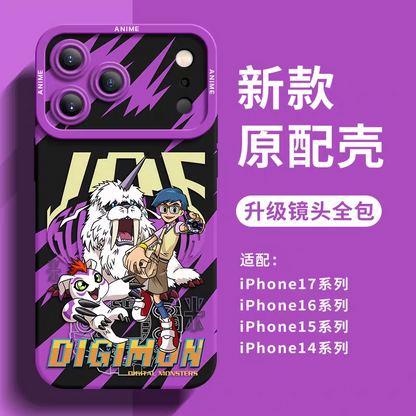 Japanese Cartoon Digimon Adventure Digital Monster Silicone Case | KITO JOE X Gomamon - iPhone Case 6 7 8 PLUS SE2 XS XR X 11 12 13 14 15 16 16e 17 Pro Promax 12mini 13mini