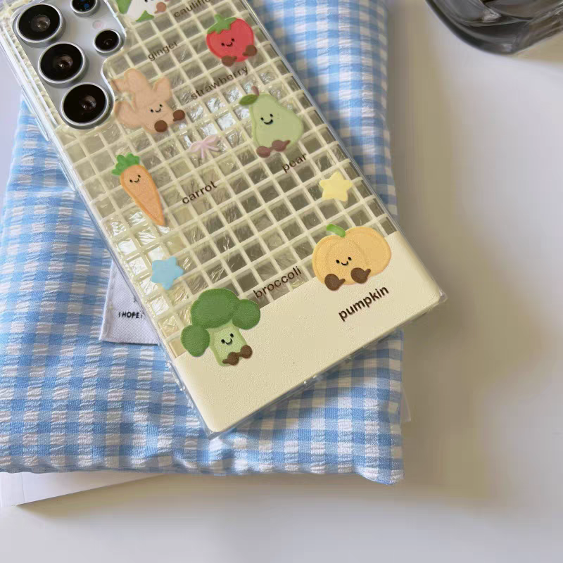Japan Cute Style | Lovely Vegetables Brocoli Pumpkin Tomato - Phone Case Samsung Galaxy S25 S24 S23 Plus Ultra KawaiiGiftLand