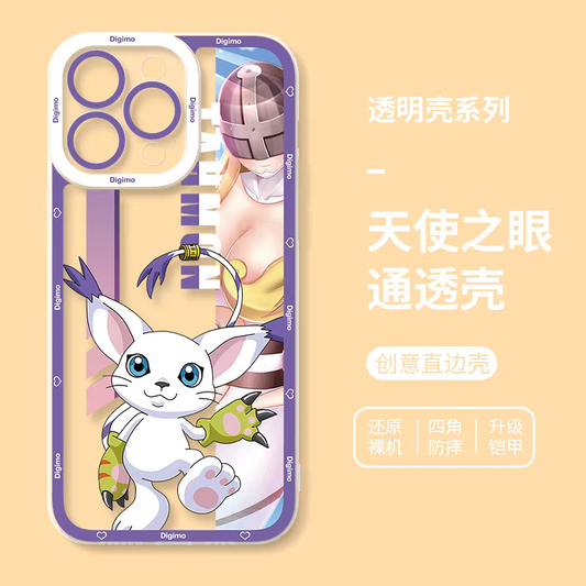 Anime Digimon Digital Monster Version 3 | Tailmon - iPhone Case 7 8 PLUS SE2 XS XR X 11 12 13 14 15 16 16e 17 Pro Promax 12mini 13mini