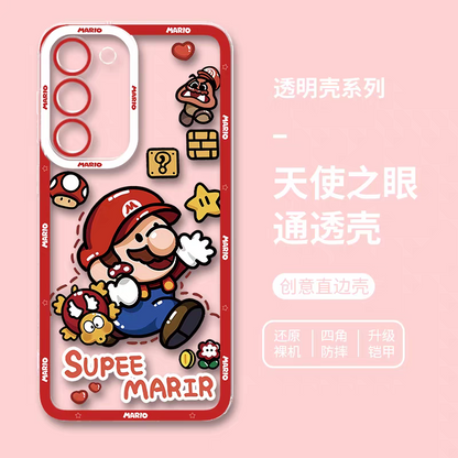 Game Character Super Mario | Cute Style with Turtle - Phone Case Samsung Galaxy S25 S24 S23 S22 S21 FE Ultra Edge
