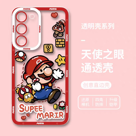 Game Character Super Mario | Cute Style with Turtle - Phone Case Samsung Galaxy S25 S24 S23 S22 S21 FE Ultra Edge