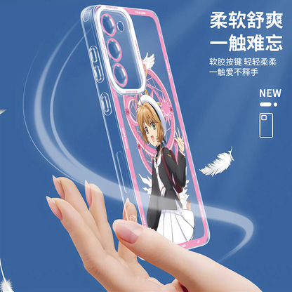 Japanese Cartoon CardCaptorSakura Anime Style | Tomoyo Sakura Spinel Sun Momo Cerberus 8 Styles - Phone Case Samsung Galaxy S26 S25 S24 S23 S22 S21 FE Ultra Edge