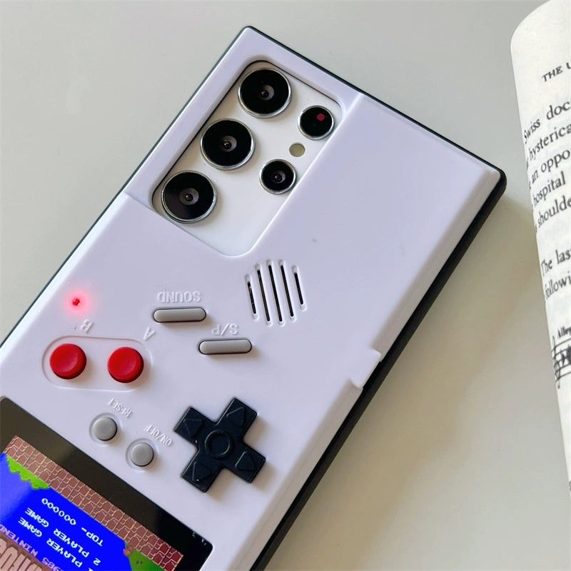 Cute Cartoon Game Consoles Phone Case | Vintage White & Black - Phone Case Samsung Galaxy S25 S24 S23 S22 S21 Ultra KawaiiGiftLand