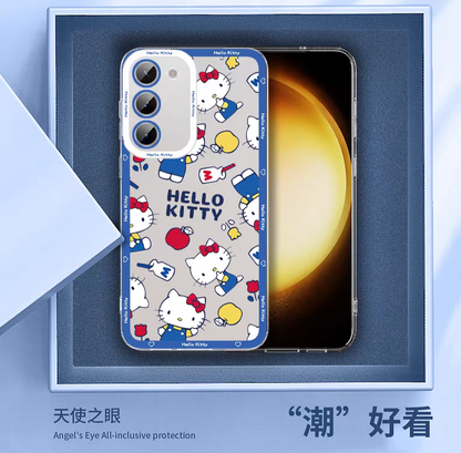 Japanese Cartoon Hello Kitty | Full Screen Vintage Kitty - Phone Case Samsung Galaxy S25 S24 S23 S22 S21 FE Ultra Edge