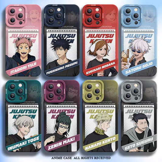 Japanese Anime Jujutsu Kaisen Silicone Case Daily Version | Yuji Megumi Kugisaki Satoru Inumaki Maki Nanami Geto - iPhone Case PLUS SE2 XS XR X 11 12 13 14 15 16 16e 17 17e Pro Promax 12mini 13mini