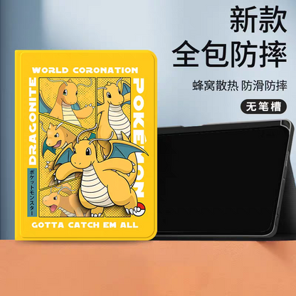Japanese Cartoon Pokemon Protect Case World Coronation | Dragonite - iPad Mini 4,5,6,7 / iPad Air / iPad Pro 2025 2024 2022 2021 2020 2018