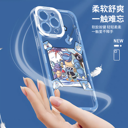 Japan Cartoon Pokemon Rock Band Party | 6 Styles - iPhone Case PLUS SE2 XS XR X 11 12 13 14 15 16 16e 17 17e Pro Promax 12mini 13mini