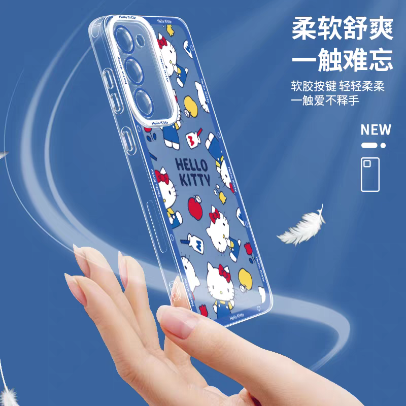 Japanese Cartoon Hello Kitty | Full Screen Vintage Kitty - Phone Case Samsung Galaxy S25 S24 S23 S22 S21 FE Ultra Edge