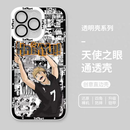 Japanese Anime Haikyu!! Comic with Anime Style | Miya Atsumu - iPhone Case PLUS SE2 XS XR X 11 12 13 14 15 16 17 Pro Promax 12mini 13mini