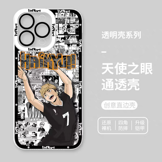 Japanese Anime Haikyu!! Comic with Anime Style | Miya Atsumu - iPhone Case PLUS SE2 XS XR X 11 12 13 14 15 16 17 Pro Promax 12mini 13mini