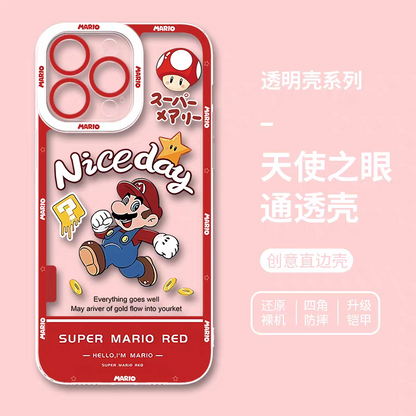 Game Character Super Mario | Nice day - iPhone Case PLUS SE2 XS XR X 11 12 13 14 15 16 17 Pro Promax 12mini 13mini