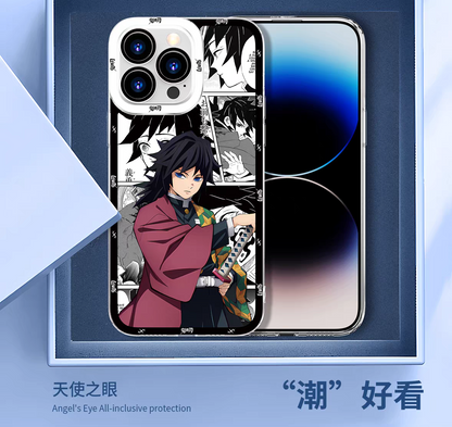 Japanese Anime Kimetsu no Yaiba Demon Slayer Comic with Anime Style | Rengoku Kyoujurou - iPhone Case 6 7 8 PLUS SE2 XS XR X 11 12 13 14 15 16 16e 17 Pro Promax 12mini 13mini