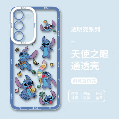 Cute Cartoon Stitch | 6 Summer Stitch - Phone Case Samsung Galaxy S25 S24 S23 S22 S21 FE Ultra Edge