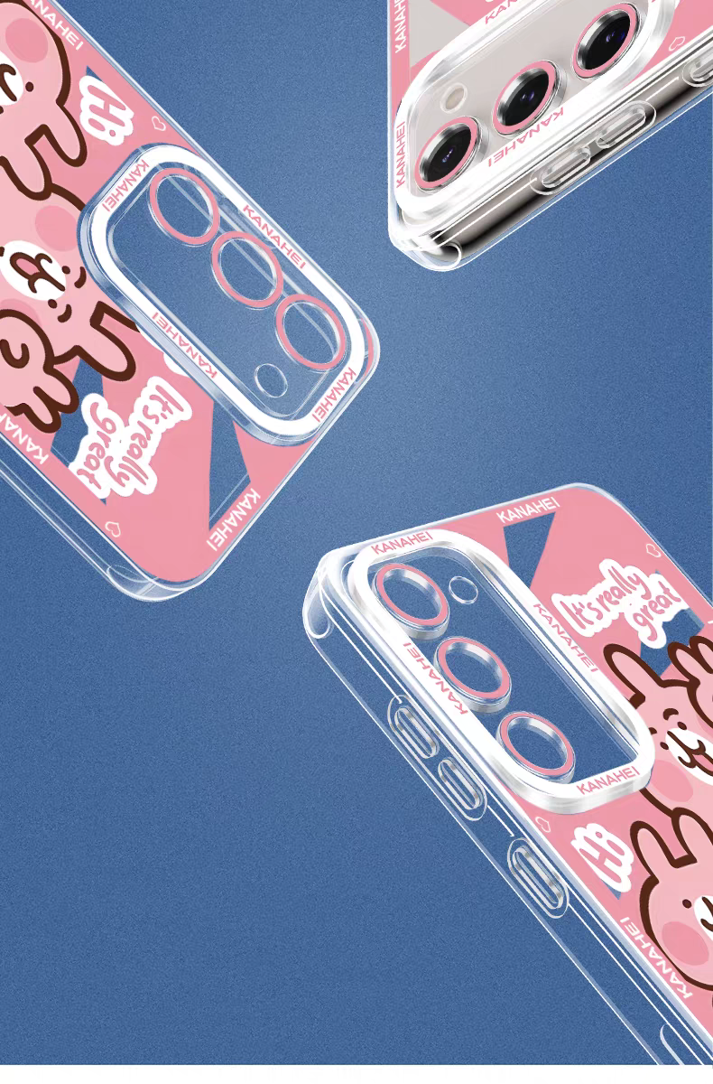 Japanese Cartoon Kanahei | Cow Usagi Piske with Milk - Phone Case Samsung Galaxy S26 S25 S24 S23 S22 S21 FE Ultra Edge