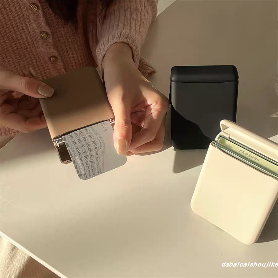 Korea Style Simple Fashion Card Holder Style | Matt 12 Colours - Phone Case Samsung Galaxy Z Flip 3 4 5 6 7