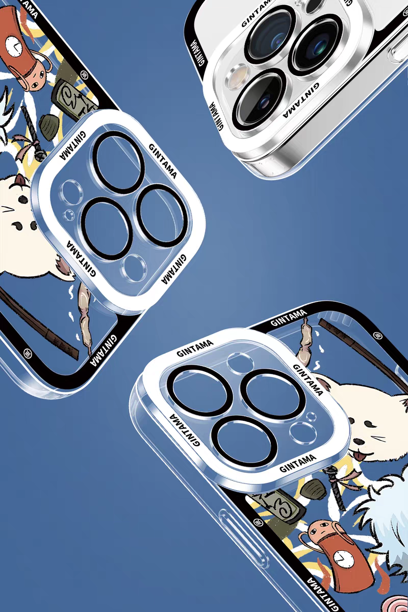 Japanese Anime Gintama Anime and Drawing Version | Part1 8 Styles Sakata Gintoki Kagura Elizabeth - iPhone Case PLUS SE2 XS XR X 11 12 13 14 15 16 16e 17 17e Pro Promax 12mini 13mini