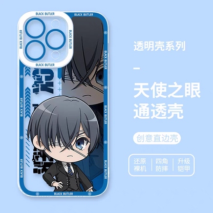 Japanese Anime Black Butler Kuro Shitsuji | Ciel Phantomhive & Sebastian  8 Styles - iPhone Case 7 8 PLUS SE2 XS XR X 11 12 13 14 15 16 16e 17 17e Pro Promax 12mini 13mini