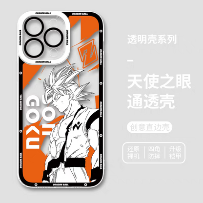 Japanese Anime Dragon Ball Comic Colour Background Version | Son Goku Vegeta Son Gohan Trunks Majin Buu Black Frieza Android 17 8 Styles - iPhone Case PLUS SE2 XS XR X 11 12 13 14 15 16 16e 17 17e Pro Promax 12mini 13mini