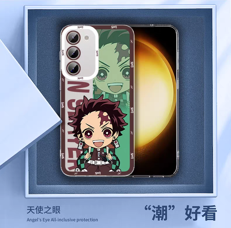 Japanese Anime Kimetsu no Yaiba Demon Slayer | Cute Style Tanjiro - Phone Case Samsung Galaxy S25 S24 S23 S22 S21 FE Ultra