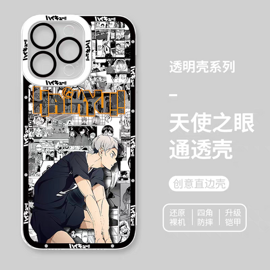 Japanese Anime Haikyu!! Comic with Anime Style | Kita Shinsuke - iPhone Case PLUS SE2 XS XR X 11 12 13 14 15 16 17 Pro Promax 12mini 13mini