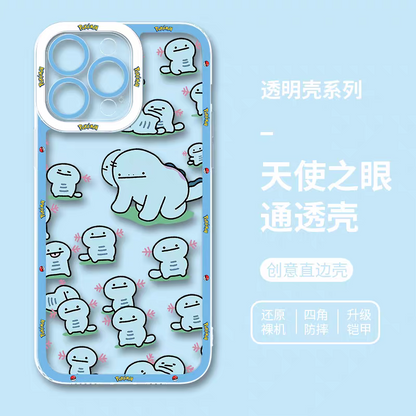 Japan Cartoon Pokemon | Big Quagsire with Small Wooper - iPhone Case 6 7 8 PLUS SE2 XS XR X 11 12 13 14 15 16 16e 17 Pro Promax 12mini 13mini