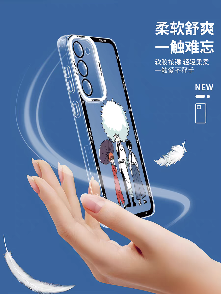 Japanese Anime Gintama Anime and Drawing Version | Part1 8 Styles Sakata Gintoki Kagura Elizabeth - Phone Case Samsung Galaxy S26 S25 S24 S23 S22 S21 FE Ultra Edge