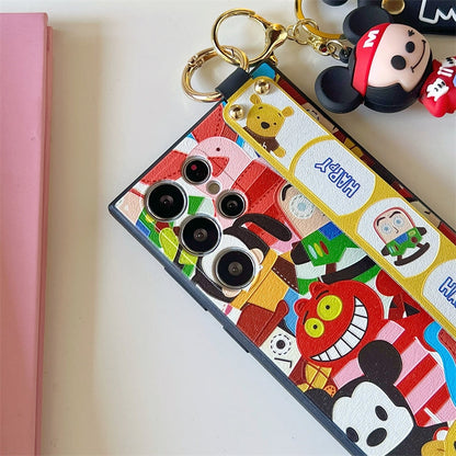 Full of Cartoon with Phone Bar Handle and Stand | Mouse Pooh Toy Story and Their Friends - Phone Case Samsung Galaxy S23 S22 S21 Plus Ultra KawaiiGiftLand