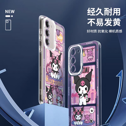 Japanese Cartoon Kuromi | with Chery - Phone Case Samsung Galaxy S25 S24 S23 S22 S21 FE Ultra Edge