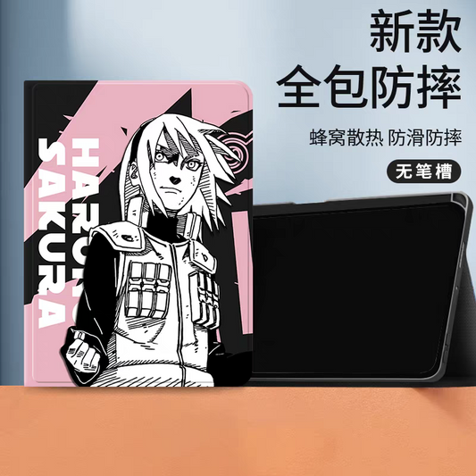 Japanese Anime Naruto Ninja Comic Style Protect Case | Sakura Pink - iPad Mini 4,5,6,7 / iPad Air / iPad Pro 2025 2024 2022 2021 2020 2018