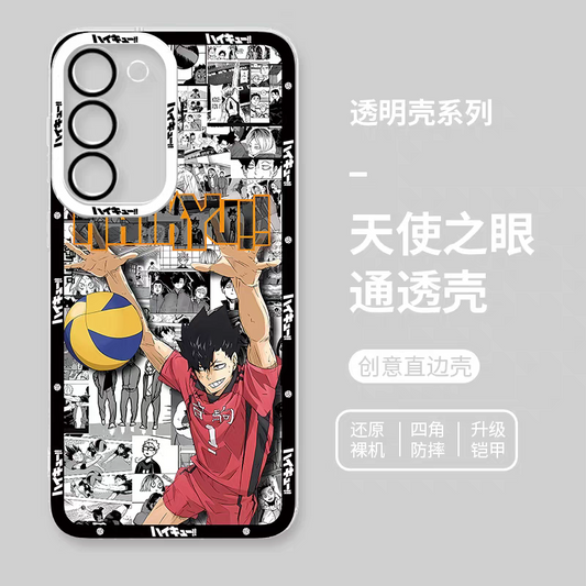 Japanese Anime Haikyu!! Comic with Anime Style | Kuroo Tetsuro - Phone Case Samsung Galaxy S25 S24 S23 S22 S21 FE Ultra Edge