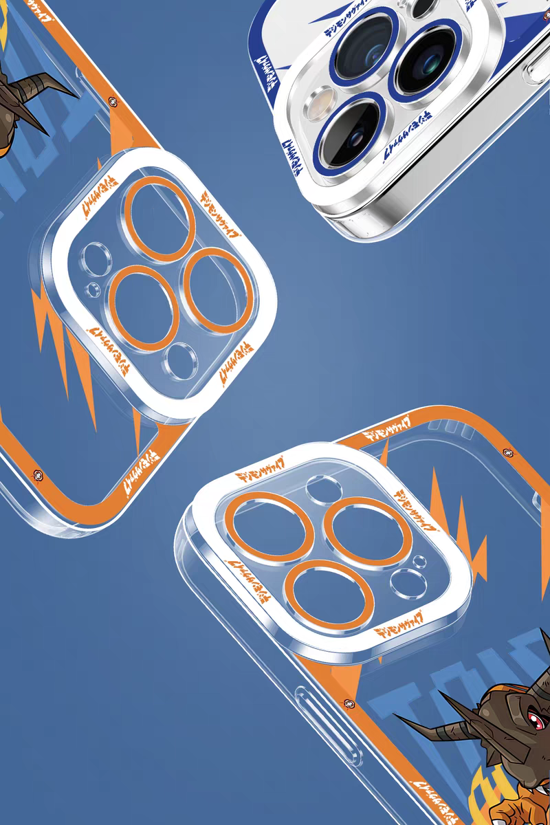 Japanese Cartoon Digimon Adventure Digital Monster Clean Case | 1st Generation 8 Characters with Digimon - iPhone Case PLUS SE2 XS XR X 11 12 13 14 15 16 16e 17 17e Pro Promax 12mini 13mini