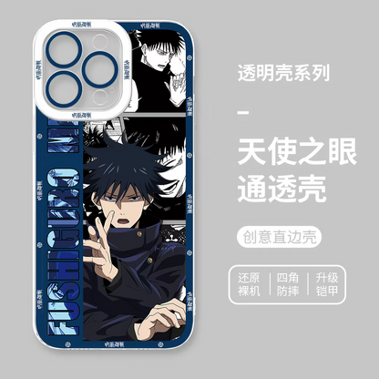 Japanese Anime Jujutsu Kaisen Comic Style | Satoru Gojo Okkotsu Yuta Syomen Sukuno Megumi Yuji Itadori Kenjaku Choso Kashimo Hajime 8 Styles - iPhone Case PLUS SE2 XS XR X 11 12 13 14 15 16 16e 17 17e Pro Promax 12mini 13mini