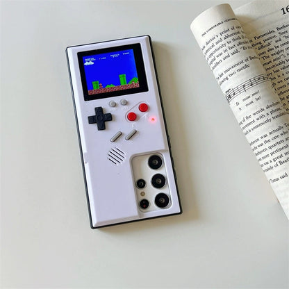 Cute Cartoon Game Consoles Phone Case | Vintage White & Black - Phone Case Samsung Galaxy S25 S24 S23 S22 S21 Ultra KawaiiGiftLand