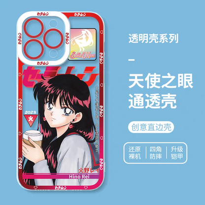 Japanese Cartoon Sailor Girl | Daily Dress Sailor Mars - Sailormoon iPhone Case 6 7 8 PLUS SE2 XS XR X 11 12 13 14 15 16 16e 17 Pro Promax 12mini 13mini