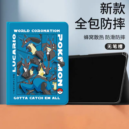 Japanese Cartoon Pokemon Protect Case World Coronation | Lucario - iPad Mini 4,5,6,7 / iPad Air / iPad Pro 2025 2024 2022 2021 2020 2018