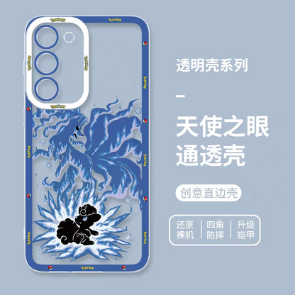 Japan Cartoon Pokemon Evolution Soul Version | Vulpix Ninetales - Phone Case Samsung Galaxy S25 S24 S23 S22 S21 FE Ultra Edge