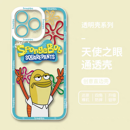 Cartoon Bikini Bottom Buddies | Yeah Fish - iPhone Case PLUS SE2 XS XR X 11 12 13 14 15 16 17 Pro Promax 12mini 13mini