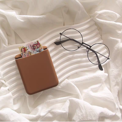 Korea Style Simple Fashion Card Holder Style | Matt 9 Colours - Phone Case Samsung Galaxy Z Flip 4 5 6 7 W24 W23