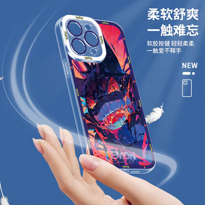 Japan Cartoon Pokemon Fighting Soul Version Part2 | Charizard Jigglypuff Bulbasaur Meowth Raichu Piplup 6 Styles - iPhone Case PLUS SE2 XS XR X 11 12 13 14 15 16 16e 17 17e 18 Pro Promax 12mini 13mini