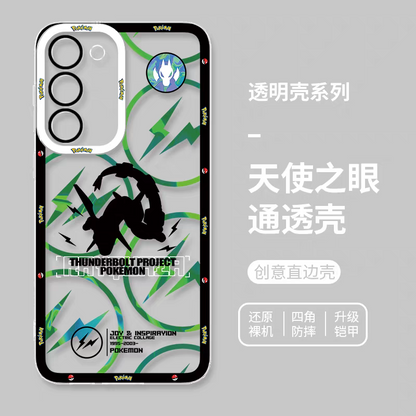Japan Cartoon Pokemon Thunderbolt Project Version | Rayquaza - Phone Case Samsung Galaxy S25 S24 S23 S22 S21 FE Ultra Edge
