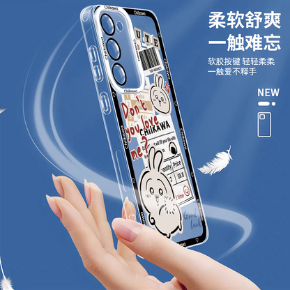 Japanese Cartoon Chiikawa Have Fun Cute Version | Usagi - Phone Case Samsung Galaxy S25 S24 S23 S22 S21 FE Ultra Edge
